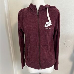 Nike Women's Maroon Hoodie Jacket